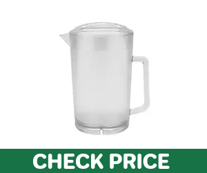 Glass Water Pitcher with TIGHT Lid, by Pykal- Premium lid pitcher
